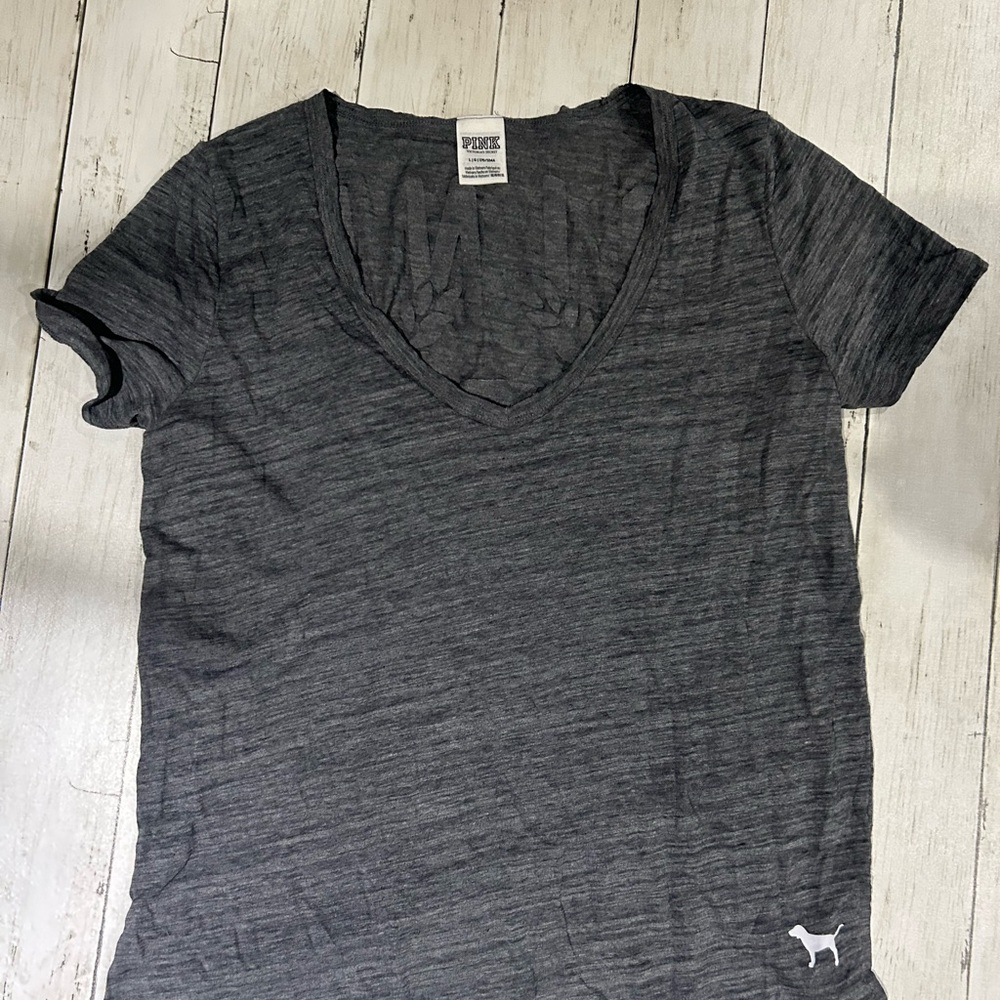 PINK V-neck T-shirt